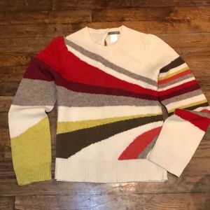 J.Crew Stripe keyhole Sweater